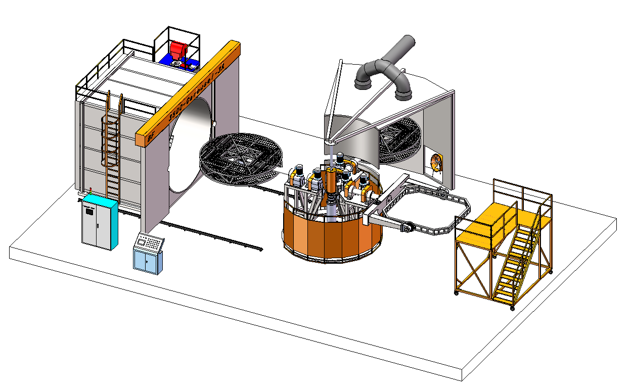 Automata karusszel forgóformázó gép üzemanyagtartályhoz
